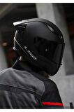 Rapıd 2 Race Mat Siyah Kask (SİYAH VE ŞEFFAF CAM)