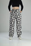 Çiçek Desenli Baggy Pantolon