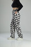 Çiçek Desenli Baggy Pantolon