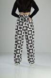 Çiçek Desenli Baggy Pantolon