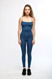 Petrol Kadın Askılı Crop Top - Lones