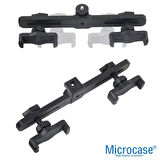 Microcase 2in1 Çift Başlıklı Ayarlanabilir 2 Telefon Tutucu + 2.1 MT Tripod - SİYAH AL5061