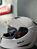 COX SR-F KASK ÇENELİ VİZÖRLÜ [CE] BELGE BEYAZ -XL-