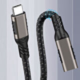 Zore Extension USB3.2 Type-C PD Uzatma Kablosu 100W 20Gbps 4K@60Hz 1.5 Metre