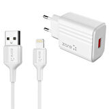 Zore Play Serisi PL1 Lightning 2in1 Seyahat Şarj Aleti 12W