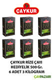 ÇAYKUR HEDİYELİK RİZE ÇAYI 500 GR. 6 ADET (3 KİLOGRAM)