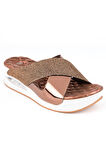 MUYA FLY ANATOMİK AİR MAX TABANLI TOPUK DİKENİ KADIN TERLİK BRONZ