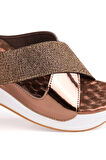 MUYA FLY ANATOMİK AİR MAX TABANLI TOPUK DİKENİ KADIN TERLİK BRONZ