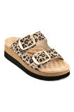 MUYA PANTAİ ANATOMİK TABAN TOPUK DİKENİ KADIN TERLİK LEOPAR