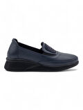 VOYAGER 9779 KADIN HAKİKİ DERİ COMFORT AYAKKABI - LACİVERT - 38