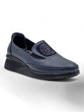 VOYAGER 9779 KADIN HAKİKİ DERİ COMFORT AYAKKABI - LACİVERT - 38