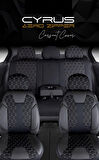 
Seat Cordoba Uyumlu Deri Detaylı Oto Koltuk Kılıfı Ön Arka Set Cyrus Model Siyah Beyaz FS
