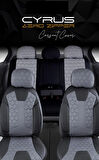 
Volvo 850 Uyumlu Deri Detaylı Oto Koltuk Kılıfı Ön Arka Set Cyrus Model Siyah Füme FS