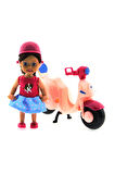 Erkek Çocuk Oyuncak Cute Doll Mini Bebek ve Pembe Vespa Kız Çocuk Eğitici Oyuncaklar
