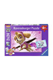 Erkek Çocuk Oyuncak 91522 Paw Patrol Skye ve Everest 2x24 parça Ravensburger Puzzle Kız Çocuk Eğitic