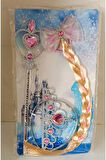Çocuk Gelişim Oyuncaklar Elsa frozen yeni model 3 lü set Elsa taçelsa saç ve Elsa asa tokalı set Pem