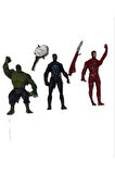 Çocuk Gelişim Oyuncaklar Süper Kahramanlar Hulk Kara Panter Ve Iron-men 3'lü Kız Erkek Çocuk Oyuncak