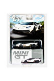 Erkek Çocuk Oyuncak Mini GT 1/64 Lamborghini Aventador SVJ 63 Bianco Asopo Kız Çocuk Eğitici Oyuncak
