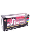 Erkek Çocuk Oyuncak Die Cast Model Çek Bırak Duman Emici İtfaiye Kamyonu Kız Çocuk Eğitici Oyuncakla