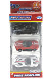 Erkek Çocuk Oyuncak Die Cast Metal 3'lü Yarış Arabaları Siyah Araçlı Kız Çocuk Eğitici Oyuncaklar