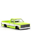 Erkek Çocuk Oyuncak Mini GT 1/64 Chevrolet Silverado KAIDO Flo Yellow V1 Kız Çocuk Eğitici Oyuncakla