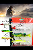 Silikon Balık Sasi Yem 3 Adet 14 cm 40gr. Rapala Lures Yapay Yem Turna Levrek Silikon Yem