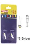 1.2w Dipsiz Led Gösterge Ampulu T5 1takım