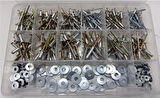 POP PERÇİN VE UYUMLU PUL SETİ 530 PARÇA 3-4-5mm