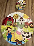 Çiftlik Temalı 42cm Dev Puzzle 25 Parça Çocuk Aktivite +3 Yaş