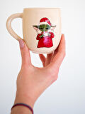 El Tasarımı Tasarım Mug - Baby Yoda Desenli Kahve Kupası - Seramik Özel Tasarım Mug - Hediyelik