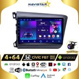 Honda Civic FB7 4GB + 64GB Android 13 Kablosuz Carplay 2012-2015 Navigasyon Multimedya Sistemi 
