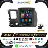 Honda Civic 2005-2012 TESLA Model 2GB + 32GB Kablosuz Carplay Navigasyon Multimedya Sistemi 