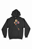 Bisikletli Uçan Gezegenler Kapşonlu Sweatshirt Hoodie