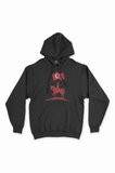 Atatürk Kırmızı Bayraklı Atlı Siyah Kapşonlu Sweatshirt Hoodie
