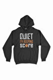 I Am Keeping Score Siyah Kapşonlu Sweatshirt Hoodie