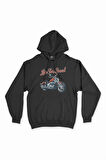 Live For Speed Motor Siyah Kapşonlu Sweatshirt Hoodie