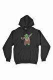 Uçan Yoda Siyah Kapşonlu Sweatshirt Hoodie