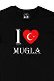 I Love Muğla Siyah Tişört