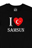 I Love Samsun Siyah Tişört