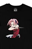 Naruto Sakura Haruno Siyah Tişört