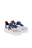 Garantili Ortopedik Sneaker Çocuk Işıklı Spor Ayakkabı Unisex 26-27-28-29-30 Numara Beyaz
