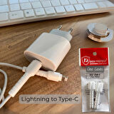 2 Çift Type-C To Lightning Şarj Kablo Ucu Koruyucu