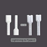2 Çift Type-C To Lightning Şarj Kablo Ucu Koruyucu