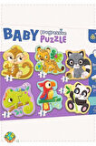 PUZZLE-44005 Egzotik Hayvanlar BabyPuzzle Kız Erkek Cocuk Oyuncak Egitici Montessori Oyuncaklar