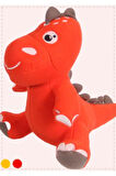 Dino Peluş Oyuncak Turuncu 25 cm Kız Erkek Cocuk Egitici Montessori Oyuncaklar Saglıklı Ürün