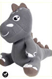 Dino Peluş Oyuncak Gri 25 cm Erkek Kız Cocuk Oyuncakları Egitici Montessori Oyuncaklar
