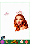 Kristal Taşlı Pembe Birthday Princess Yazılı Parti Tacı 19x11cm Kız Erkek Çocuk Oyuncakları E