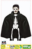 Siyah Renk Yakalı Halloween Pelerini 90cm Kız Erkek Çocuk Oyuncakları Eğitici Oyuncaklar