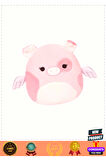 Squishmallowwww Kanatlı Domuzcuk Peety 30cm Kız Erkek Çocuk Oyuncakları Eğitici Oyuncaklar