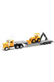 1:43 Long Haul Kenworth Taşıyıcı Tır Ve Dozer Kız Erkek Çocuk Oyuncakları Eğitici Oyuncaklar
